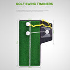 PGM Golf 66 Grass Putting Mat Push Rod Trainer, Size: 48x23cm, Black,66 Grass, White,66 Grass