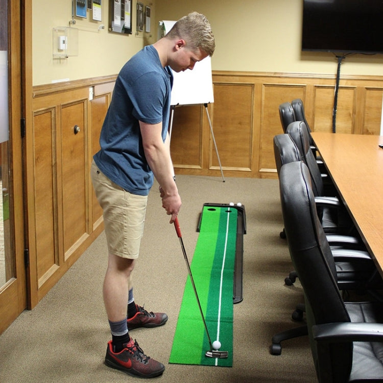 PGM Golf Mini Putting Mat Push Rod Trainer 2.5m, without Auto Ball Return Fairway, 2m, without Auto Ball Return Fairway
