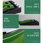 PGM Golf Mini Putting Mat Push Rod Trainer 2.5m, without Auto Ball Return Fairway, 2m, without Auto Ball Return Fairway