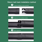PGM Golf Mini Putting Mat Push Rod Trainer 2.5m, with Auto Ball Return Fairway, 2.5m, with Auto Ball Return Fairway