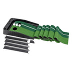 PGM Golf Mini Putting Mat Push Rod Trainer 2.5m, with Auto Ball Return Fairway, 2.5m, with Auto Ball Return Fairway