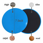 1 Pair 17.8cm Fitness Exercise Core Training Abdominal Workout Gliding Discs Sliding Disc, Round Shape, Triangle Shape