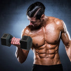15KG A Pair Household Glue Fitness Hexagon Dumbbells, 15KG