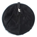 Camping Picnic Folding Tableware Vegetables Fruit Dry Net Hanging Mesh Dish Dryer Rack Shelf(Black), Round drying net