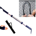 30kg Electroplating Spring Hand Grips Arm Strength Brawn Training Device + Hand Guard + Storage Bag Set, 30kg