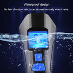 350LM USB Charging Waterproof Snap-on Bicycle Headlight with Speaker & Stopwatch Function, Black, Blue, Red
