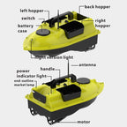D18B GPS Outdoor Double Motors Fishing Bait Boat with 3 Bait Containers , US Plug, D18B GPS (US Plug), D18B GPS (EU Plug)
