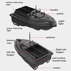 D16C Outdoor Remote Control Double Motors Bait Fishing Boat, US Plug, D16C (US Plug), D16C (EU Plug)