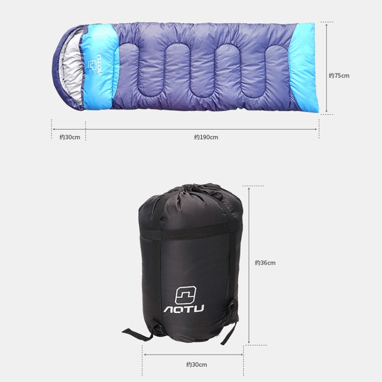 AOTU AT6101 1.3kg Outdoor Camping Stitchable Envelope Warm Sleeping Bag, 1.3kg