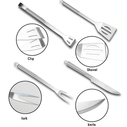 5 in 1 Outdoor Tableware Set Camping Barbecue Tableware Picnic Tool Set, 5 in 1