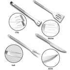 10 in 1 Outdoor Tableware Set Camping Barbecue Tableware Picnic Tool Set, 10 in 1