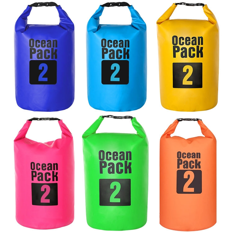 Outdoor Waterproof Bag Dry Sack PVC Barrel Bag, Capacity: 2L, Capacity: 2L (Black), Capacity: 2L (Dark Blue), Capacity: 2L (Orange), Capacity: 2L (Pink), Capacity: 2L (Green), Capacity: 2L (Sky Blue), Capacity: 2L (Yellow)