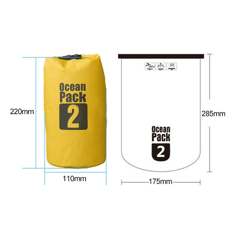 Outdoor Waterproof Bag Dry Sack PVC Barrel Bag, Capacity: 2L, Capacity: 2L (Black), Capacity: 2L (Dark Blue), Capacity: 2L (Orange), Capacity: 2L (Pink), Capacity: 2L (Green), Capacity: 2L (Sky Blue), Capacity: 2L (Yellow)