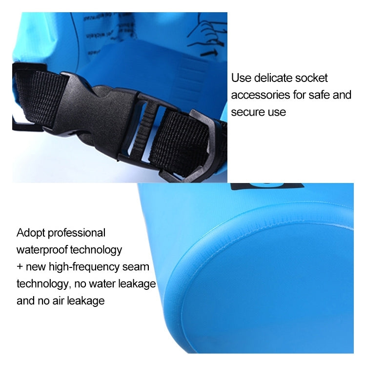 Outdoor Waterproof Bag Dry Sack PVC Barrel Bag, Capacity: 2L, Capacity: 2L (Black), Capacity: 2L (Dark Blue), Capacity: 2L (Orange), Capacity: 2L (Pink), Capacity: 2L (Green), Capacity: 2L (Sky Blue), Capacity: 2L (Yellow)