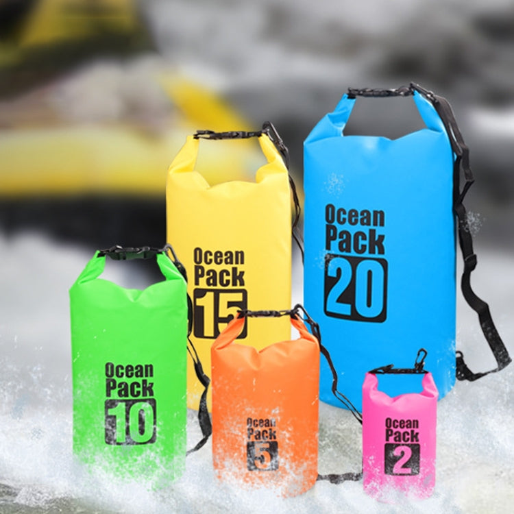 Outdoor Waterproof Bag Dry Sack PVC Barrel Bag, Capacity: 2L, Capacity: 2L (Black), Capacity: 2L (Dark Blue), Capacity: 2L (Orange), Capacity: 2L (Pink), Capacity: 2L (Green), Capacity: 2L (Sky Blue), Capacity: 2L (Yellow)