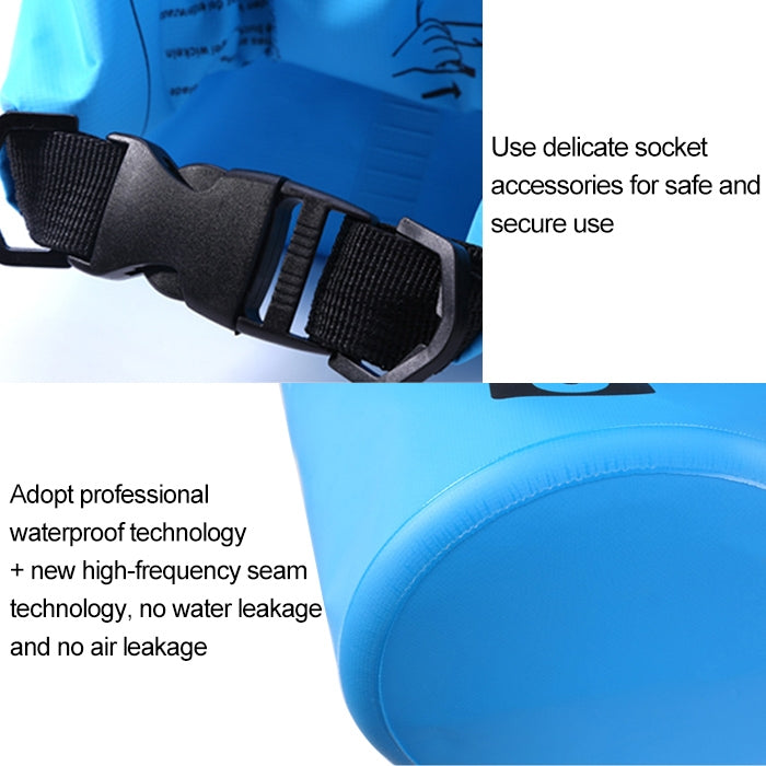 Outdoor Waterproof Single Shoulder Bag Dry Sack PVC Barrel Bag, Capacity: 3L, Capacity: 3L (Dark Blue), Capacity: 3L (Orange), Capacity: 3L (Pink), Capacity: 3L (Green), Capacity: 3L (Sky Blue), Capacity: 3L (Yellow), Capacity: 3L (Black)