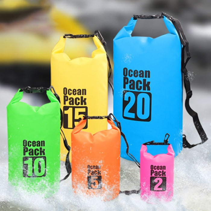 Outdoor Waterproof Single Shoulder Bag Dry Sack PVC Barrel Bag, Capacity: 3L, Capacity: 3L (Dark Blue), Capacity: 3L (Orange), Capacity: 3L (Pink), Capacity: 3L (Green), Capacity: 3L (Sky Blue), Capacity: 3L (Yellow), Capacity: 3L (Black)