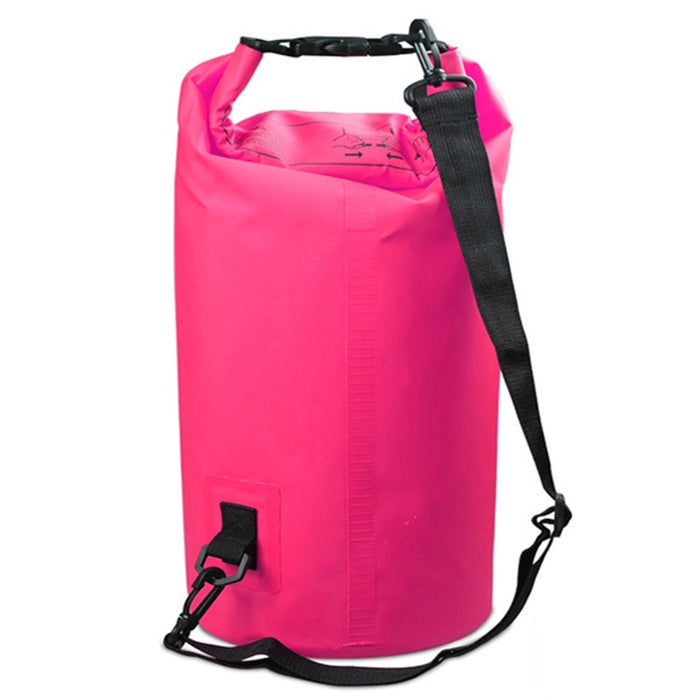 Outdoor Waterproof Double Shoulder Bag Dry Sack PVC Barrel Bag, Capacity: 30L, Capacity: 30L (Dark Blue), Capacity: 30L (Orange), Capacity: 30L (Pink), Capacity: 30L (Green), Capacity: 30L (Sky Blue), Capacity: 30L (Yellow), Capacity: 30L (Black)