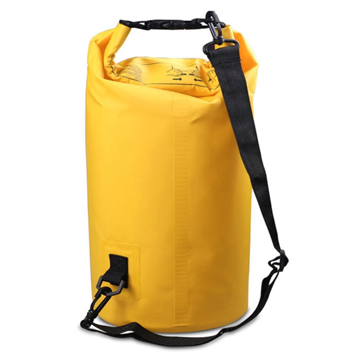 Outdoor Waterproof Double Shoulder Bag Dry Sack PVC Barrel Bag, Capacity: 30L, Capacity: 30L (Dark Blue), Capacity: 30L (Orange), Capacity: 30L (Pink), Capacity: 30L (Green), Capacity: 30L (Sky Blue), Capacity: 30L (Yellow), Capacity: 30L (Black)