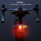 Bicycle Tail Light Intelligent Wireless Remote Control Turn Signal Warning Light, USB Rechargeable