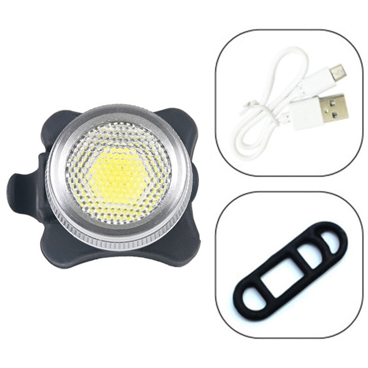 COB Lamp Bead 160LM USB Charging Four-speed Waterproof Bicycle Headlight / Taillight,  Red + White Light Dimming 650MA, Red + White Light Dimming