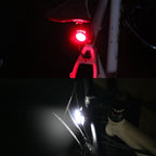 COB Lamp Bead 160LM USB Charging Four-speed Waterproof Bicycle Headlight / Taillight Set,  Red + White Light 650MA, Red + White Light