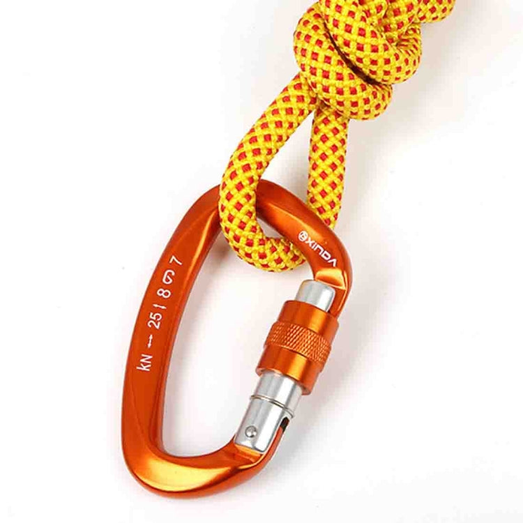 XINDA XD-Q9628 Professional Climbing D-shaped Master Lock Carabiner Safety Buckle Outdoor Climbing Equipment Supplies, XD-Q9628 (Orange), XD-Q9628 (Blue), XD-Q9628 (Black)