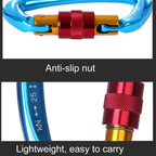 XINDA XD-Q9628 Professional Climbing D-shaped Master Lock Carabiner Safety Buckle Outdoor Climbing Equipment Supplies, XD-Q9628 (Orange), XD-Q9628 (Blue), XD-Q9628 (Black)