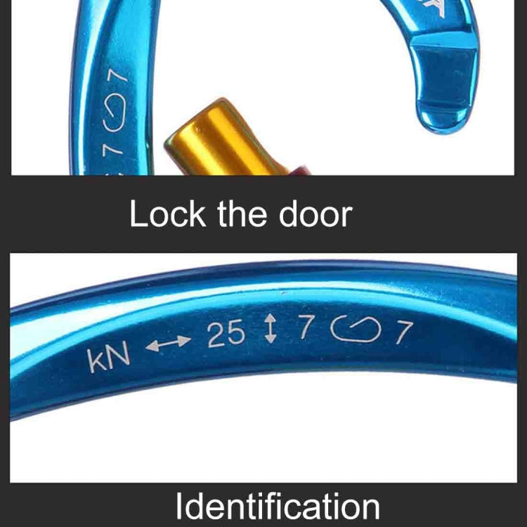 XINDA XD-Q9628 Professional Climbing D-shaped Master Lock Carabiner Safety Buckle Outdoor Climbing Equipment Supplies, XD-Q9628 (Orange), XD-Q9628 (Blue), XD-Q9628 (Black)