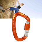 XINDA XD-Q9628 Professional Climbing D-shaped Master Lock Carabiner Safety Buckle Outdoor Climbing Equipment Supplies, XD-Q9628 (Orange), XD-Q9628 (Blue), XD-Q9628 (Black)