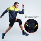 Sports High Elastic Shockproof Non-slip Silicone Knee Support Guards with Pressure Strip Size: XL, XL