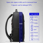 Bopai 851-009911 Business Anti-theft Waterproof Large Capacity Double Shoulder Bag,with USB Charging Port, Size: 30.5x13x45cm, 851-009911