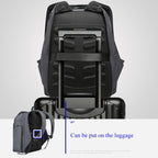 Bopai 851-010128 Business Anti-theft Waterproof Large Capacity Double Shoulder Bag,with USB Charging Port, Size: 34x19x43cm, 851-010128