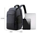 Bopai 851-014518 Business Waterproof Three-layer Large Capacity Double Shoulder Bag,with USB Charging Port, Size: 37x21x47.5cm, 851-014518