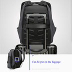 Bopai 851-014518 Business Waterproof Three-layer Large Capacity Double Shoulder Bag,with USB Charging Port, Size: 37x21x47.5cm, 851-014518