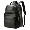 Bopai 851-019811 Large Capacity Anti-theft Waterproof Leathar Backpack Laptop Tablet Bag for 15.6 inch and Below, with USB Charging Port, 851-019811