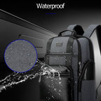 Bopai 851-014318 Fashion Outdoor Breathable Waterproof Anti-theft Three-layer Large Capacity Double Shoulder Bag,with USB Charging Port, Size: 31x17x44cm, 851-014318