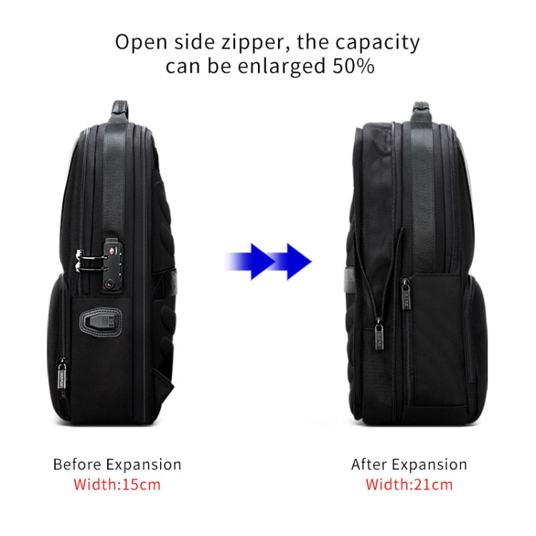 Bopai 61-02511 Business Travel Breathable Waterproof Anti-theft Man Backpack, Size: 30x15x44cm, 61-02511