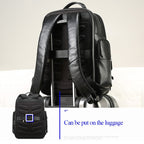 Bopai 851-01981A Top-grain Leather Business Travel Anti-theft Man Backpack, Size: 35x26x44cm, 851-01981A