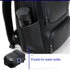 Bopai 851-024011 Top-grain Leather Business Breathable Anti-theft Man Backpack, Size: 28x18x42cm, 851-024011