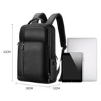 Bopai 851-036611 Large Capacity Top-grain leather Business Breathable Man Backpack, Size: 30x12x43cm, 851-036611