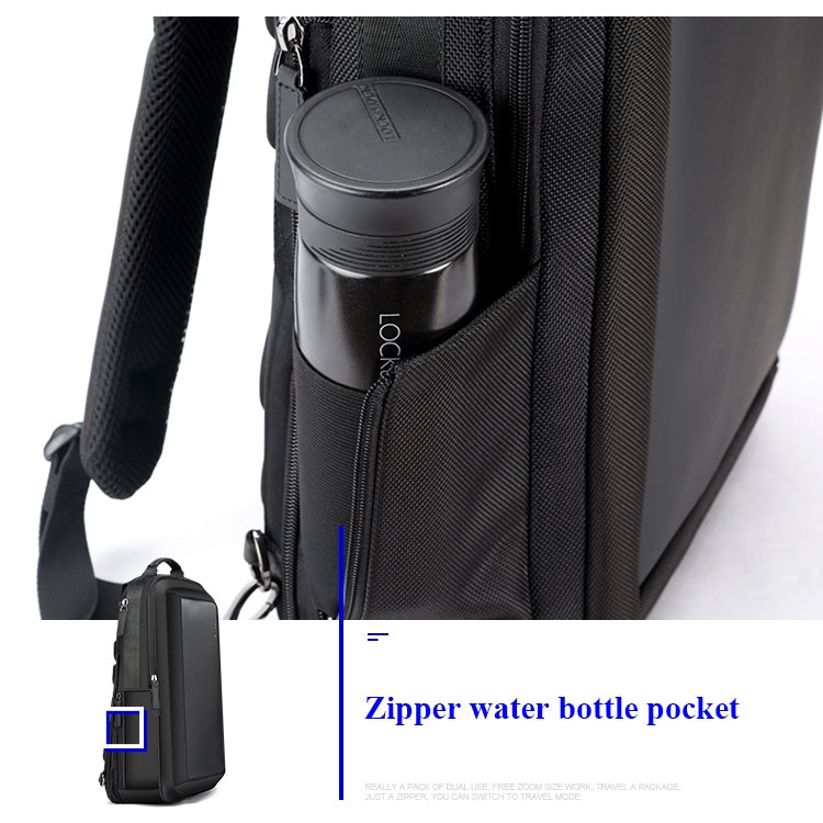 Bopai 751-006551 Large Capacity Business Casual Breathable Laptop Backpack with External USB Interface, Size: 30 x 12 x 44cm, 751-006551