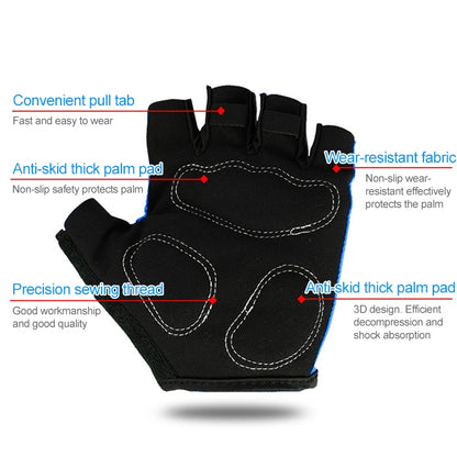 BaseCamp BC-204 Bicycle Half Finger Gloves Lycra Fabric Cycling Gloves, Size: M, Size: M