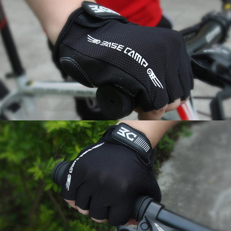 BaseCamp BC-204 Bicycle Half Finger Gloves Lycra Fabric Cycling Gloves, Size: XL, Size: XL