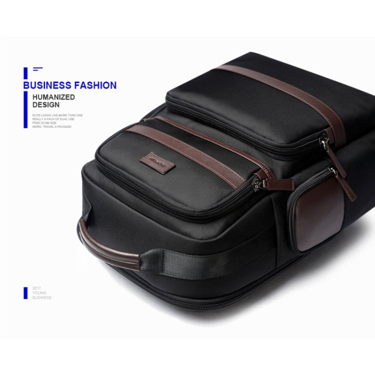 Bopai 751-007301 Business Anti-theft Waterproof Large Capacity Double Shoulder Bag,with USB Charging Port, Size: 28x19x42cm