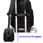 Bopai 751-007301 Business Anti-theft Waterproof Large Capacity Double Shoulder Bag,with USB Charging Port, Size: 28x19x42cm