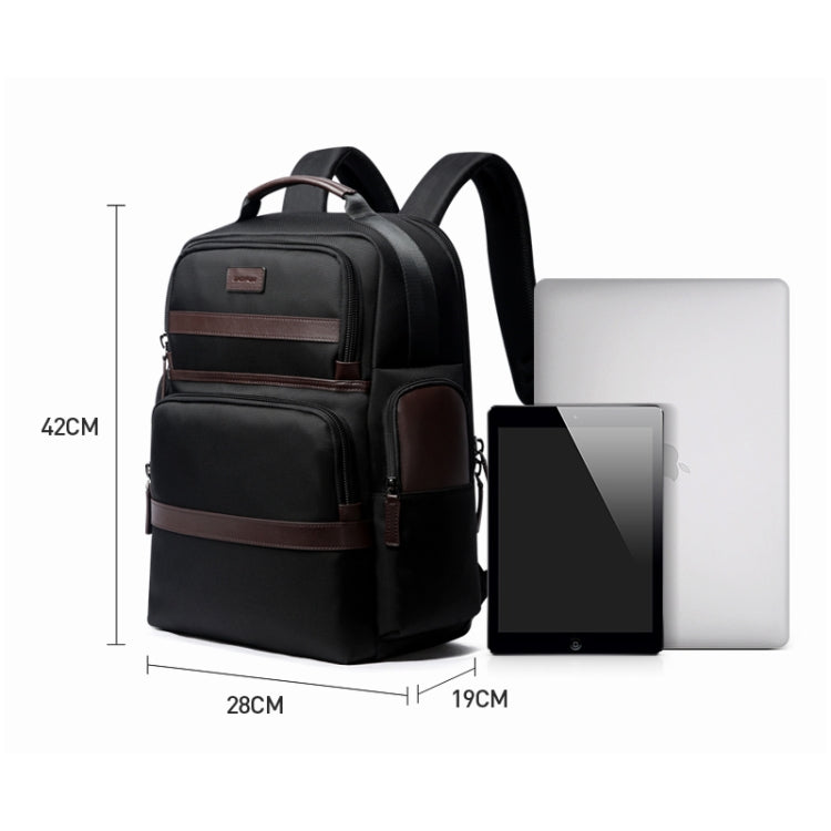 Bopai 751-007301 Business Anti-theft Waterproof Large Capacity Double Shoulder Bag,with USB Charging Port, Size: 28x19x42cm