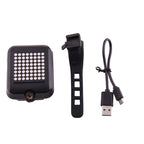 Bicycle Intelligent Wireless Control USB Rechargeable Turn Signal Light Bike Rear Brake Light with Laser & Mount Holder Strap, AQY-0100