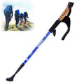 KODENOR Outdoor Mountaineering Portable Foldable Aluminium Alloy Straight Handle Alpenstocks Trekking Poles, Length : 66-135CM, Length : 66-135CM (Blue), Length : 66-135CM (Red), Length : 66-135CM (Silver), Length : 66-135CM (Black)