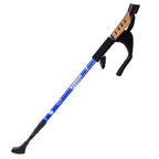 KODENOR Outdoor Mountaineering Portable Foldable Aluminium Alloy Straight Handle Alpenstocks Trekking Poles, Length : 66-135CM, Length : 66-135CM (Blue), Length : 66-135CM (Red), Length : 66-135CM (Silver), Length : 66-135CM (Black)